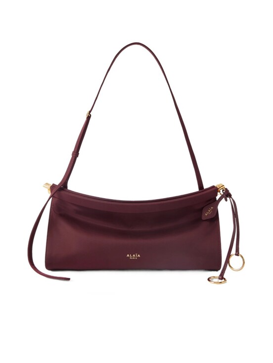 Handbags - NWT Le Click Small Shoulder Bag in Glossy Leather Burgundy East West Bag